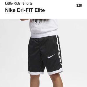 Brand new all black kids Nike basketball shorts